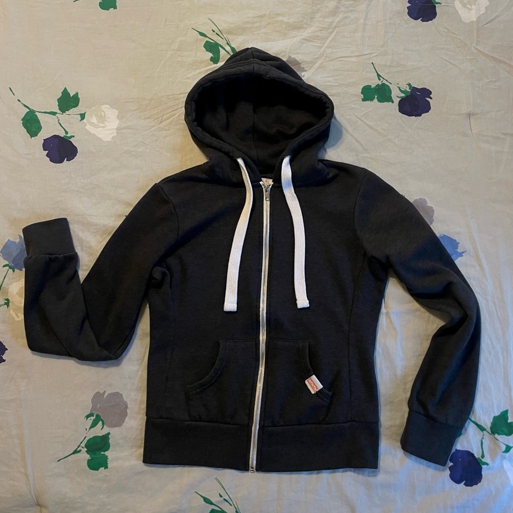 Medium Dark Grey Zip-Up Hoodie